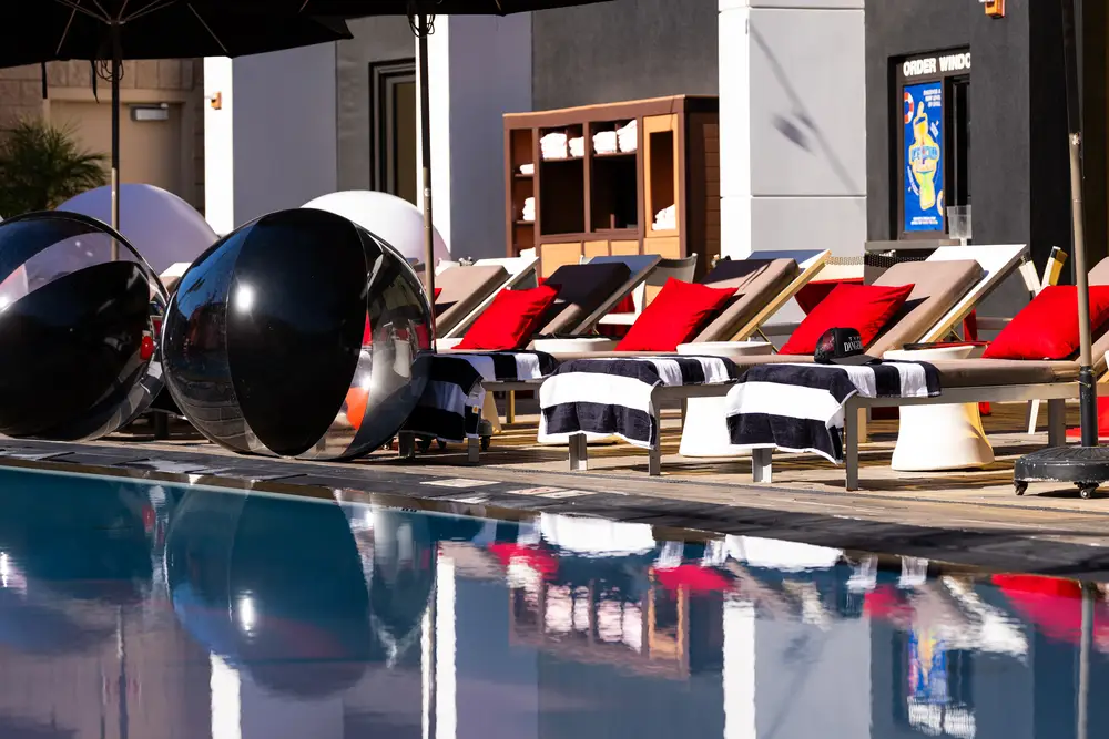 Boutique Poolside Oasis Wedding Reception